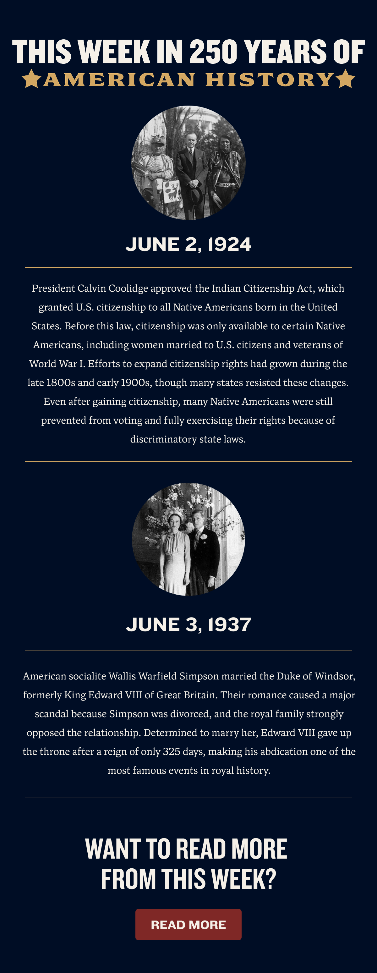 May 31st - June 6th | This week in American History