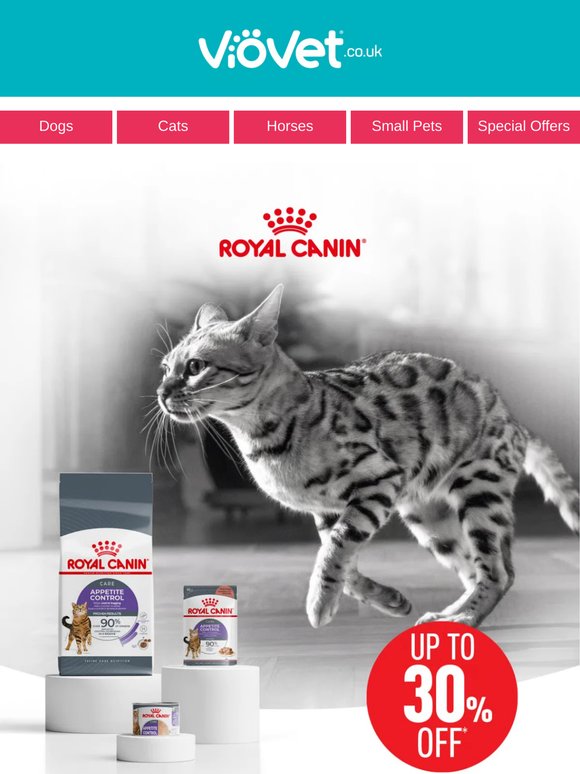 Up to 30% off Royal Canin Feline Care Nutrition range 🐈