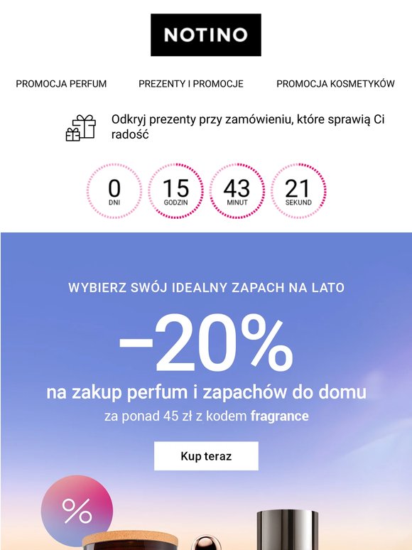 Jeszcze dziś 20% zniżki na letnie zapachy dla Ciebie i Twojego mieszkania