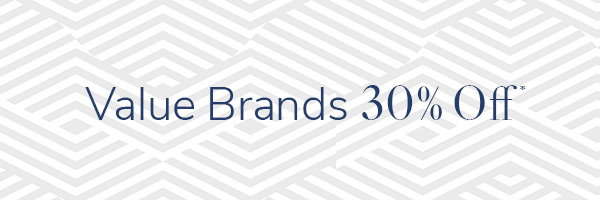 30% Off Value Brands Banner