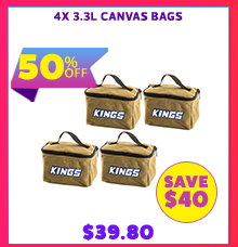 4x 3.3L Canvas Bags