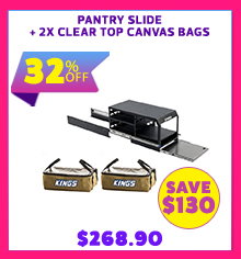 Pantry Slide + 2x Clear Top Canvas Bags
