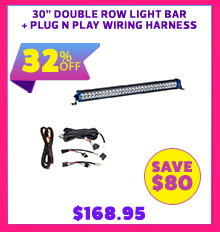 30 Double Row Light Bar + Plug N Play Wiring Harness