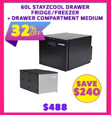 60L Stayzcool Drawer Fridge/Freezer + Drawer Compartment Medium