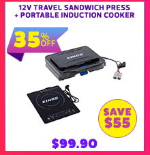 12V Travel Sandwich Press + Portable Induction Cooker