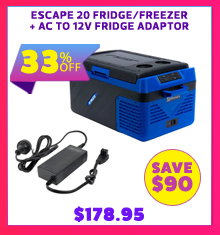 Escape 20 Fridge/Freezer + AC To 12V Fridge Adaptor