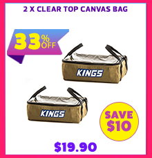 2 x Clear Top Canvas Bag