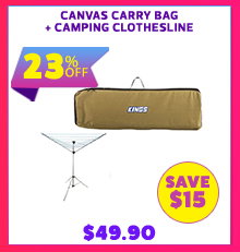 Canvas Carry Bag + Camping Clothesline
