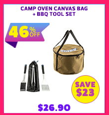 Camp Oven Canvas Bag + BBQ Tool Set
