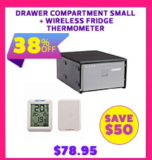 Drawer Compartment Small + Wireless Fridge Thermometer