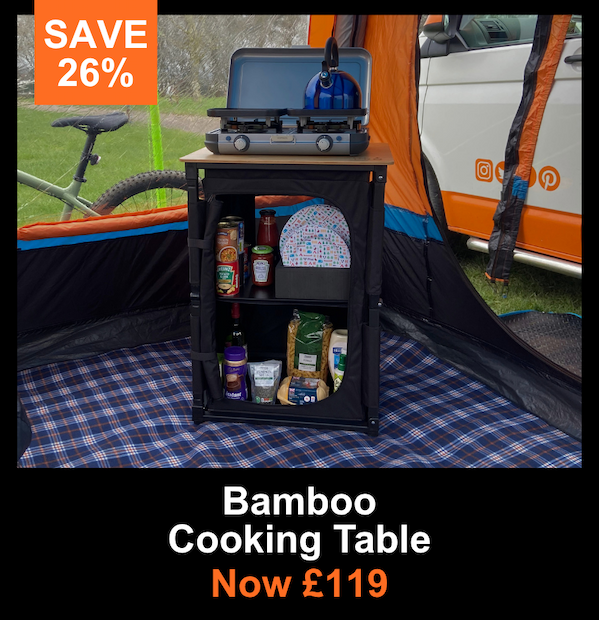 Bamboo Cooking Table 60cm x 49cm x 82cm
