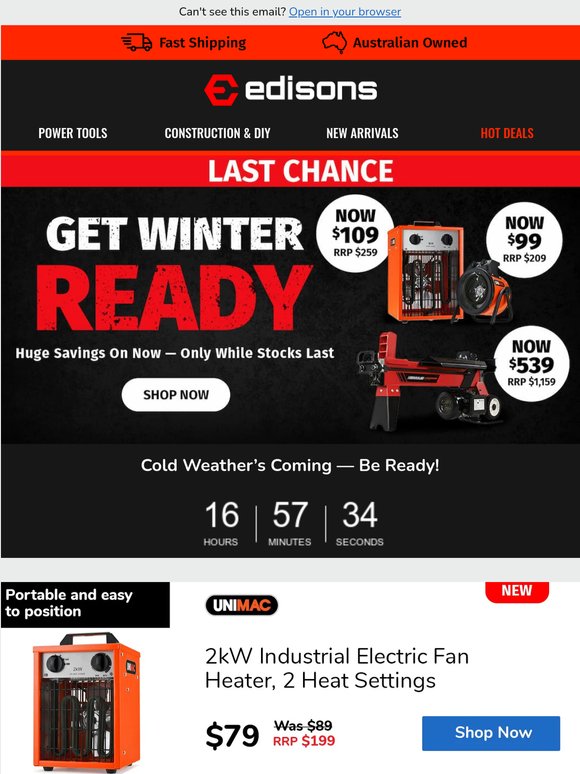 ⏰ Final Hours to Get Winter Ready 🚨