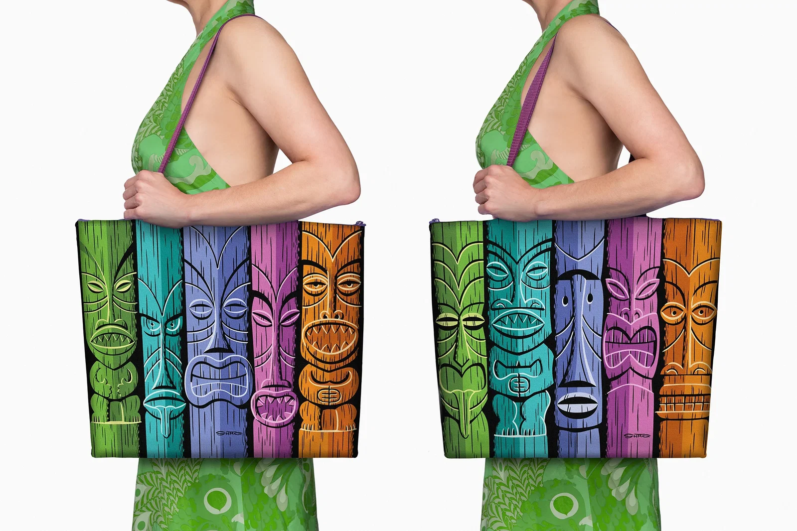 Image of "Tiki Totem" Tote Bag