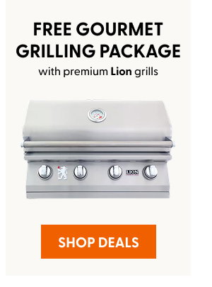 Free gourmet grilling package with premium Lion grills