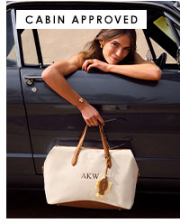 Milan Cabin Bag in Canvas and Cognac