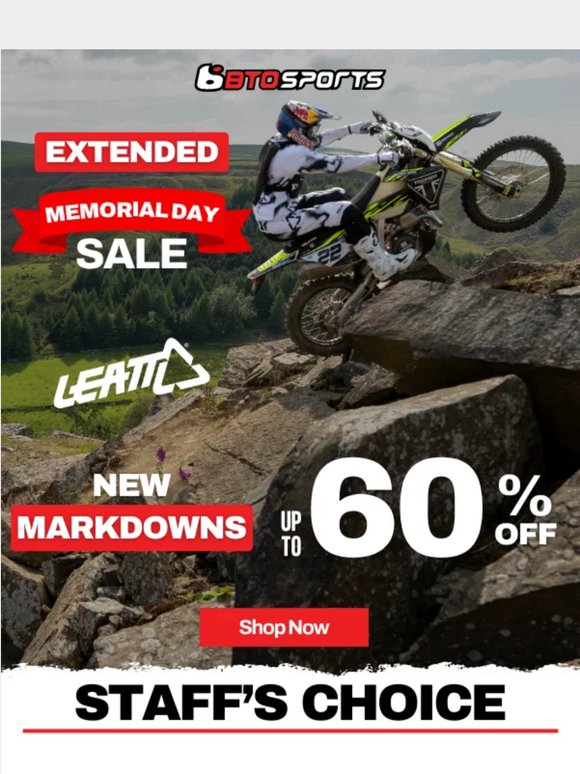 Extended Memorial Day Leatt Markdowns End Soon