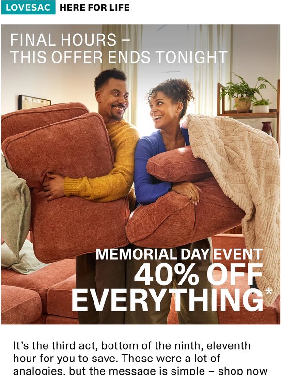 Shop the Memorial Day Event Before It’s Gone.
