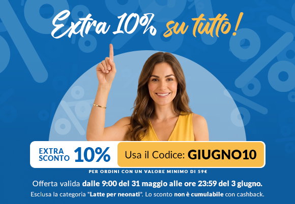 Extra sconto del 10% su una spesa minima di €59, affrettati!