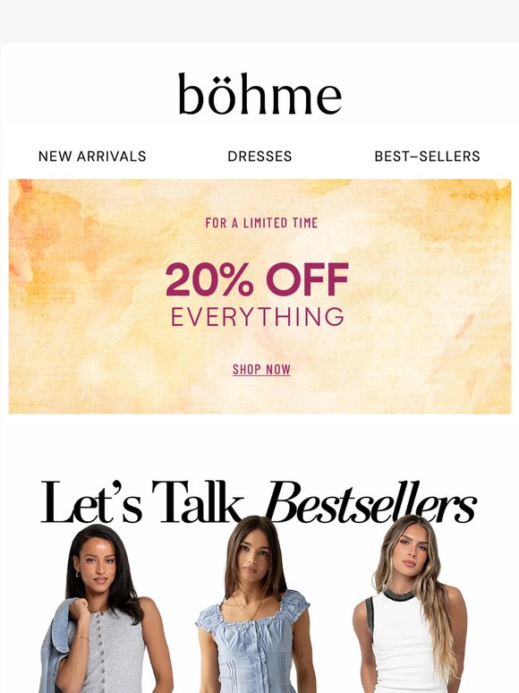 🚨 20% Off Ends Tonight
