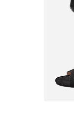 LTS Black Cross Over Block Heel In Standard Fit