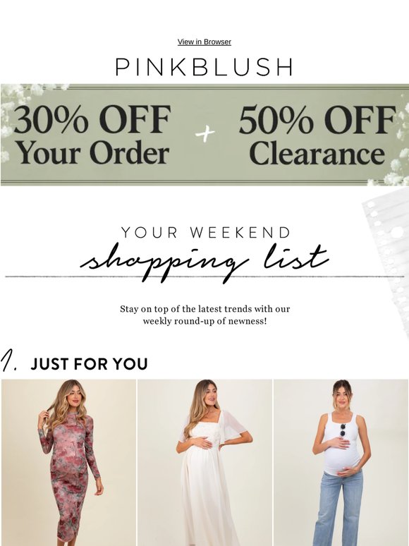 ⏳ Last Chance For 50% Off Clearance + 30% Off Your Order!