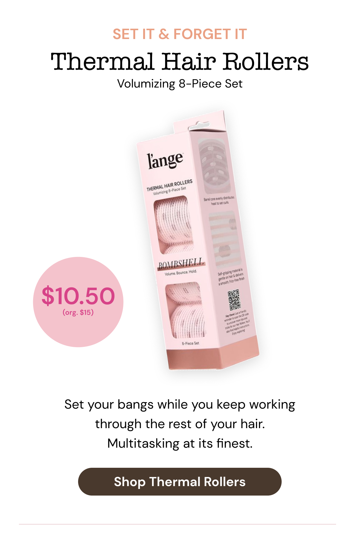 Thermal Hair Rollers Volumizing 8-Piece Set.