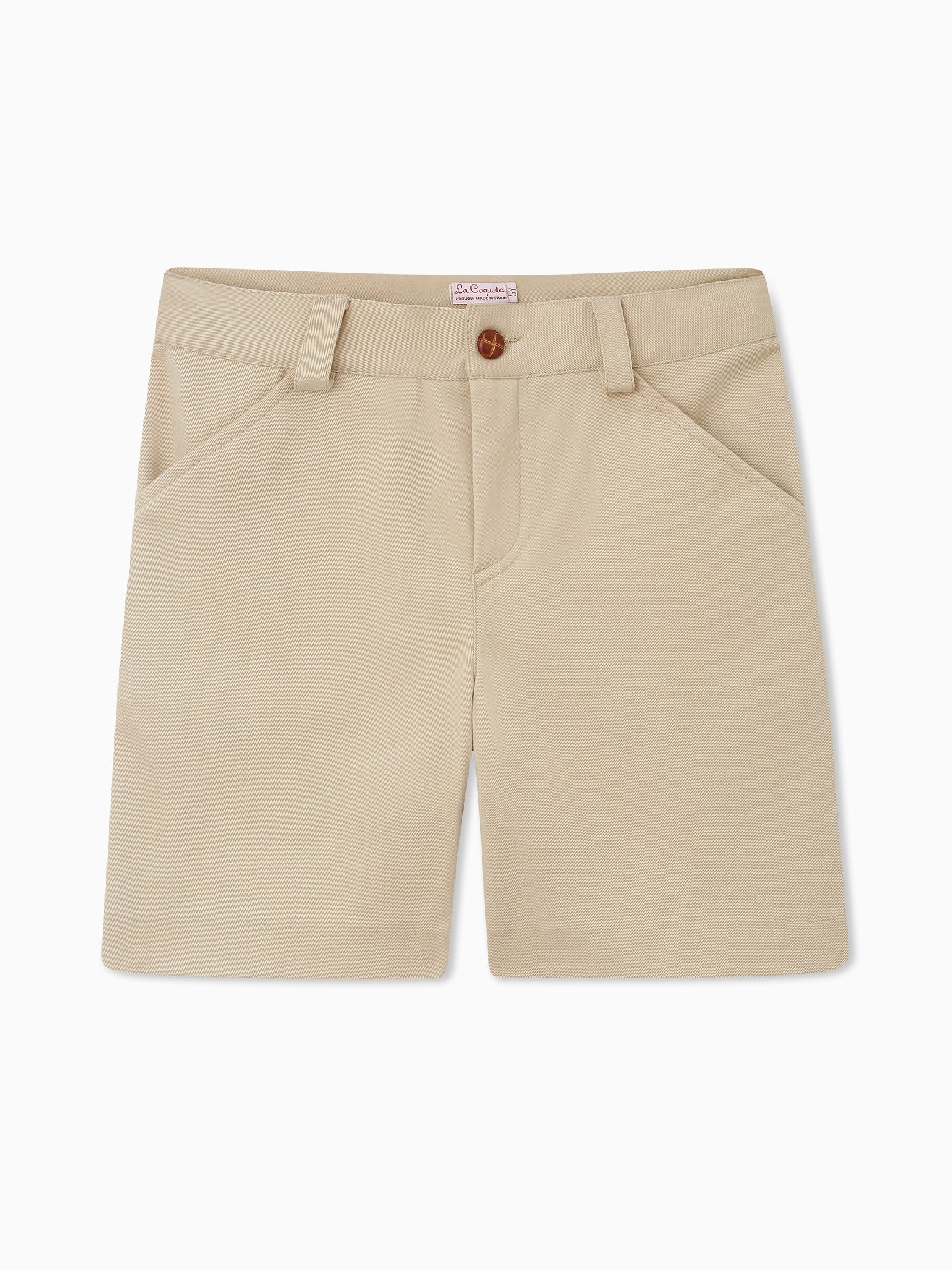 Image of Beige Bocusi Boy Chino Shorts