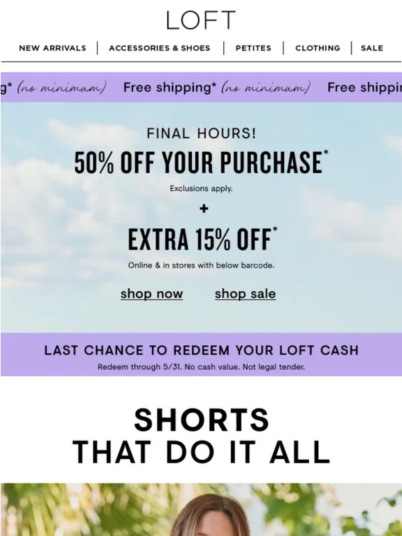 LAST CHANCE: 50% off + EXTRA 15% off + free shipping
