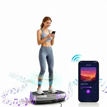 [EU Direct] Bominfit V76 3D Vibration Plate, 160kg Heavy Duty Whole Body Vibration Platform for Body Shaping & Lymphatic Drainage, Bluetooth Music & Remote Control, Professional Home Gym Exercise Machine
