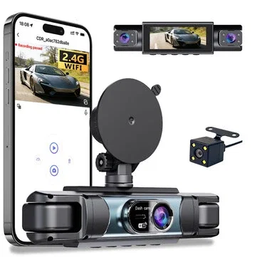 4-Channel Simultaneous Recording Car Dashcam 360° Monitoring 1080P FHD WiFi Parking Assistance Night Vision Loop Recording Wide-Angle Car DVR Camera C313
