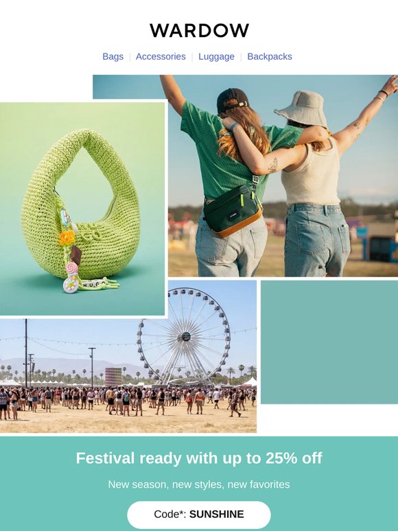 Festival season must-haves with up to 25% off 🎡