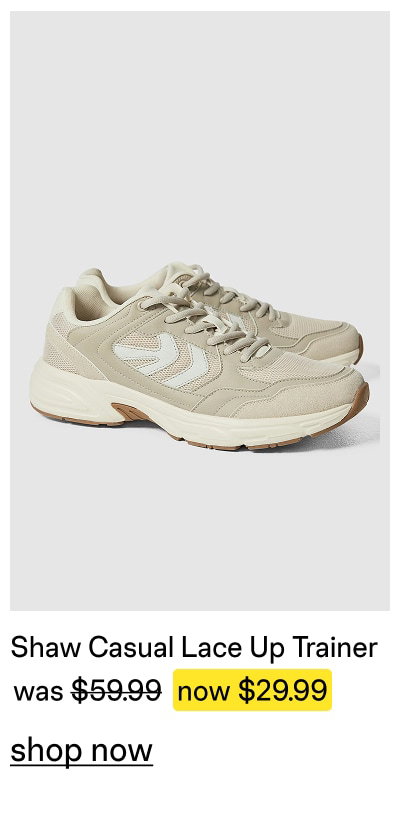 Grey Shaw Casual Lace Up Trainer