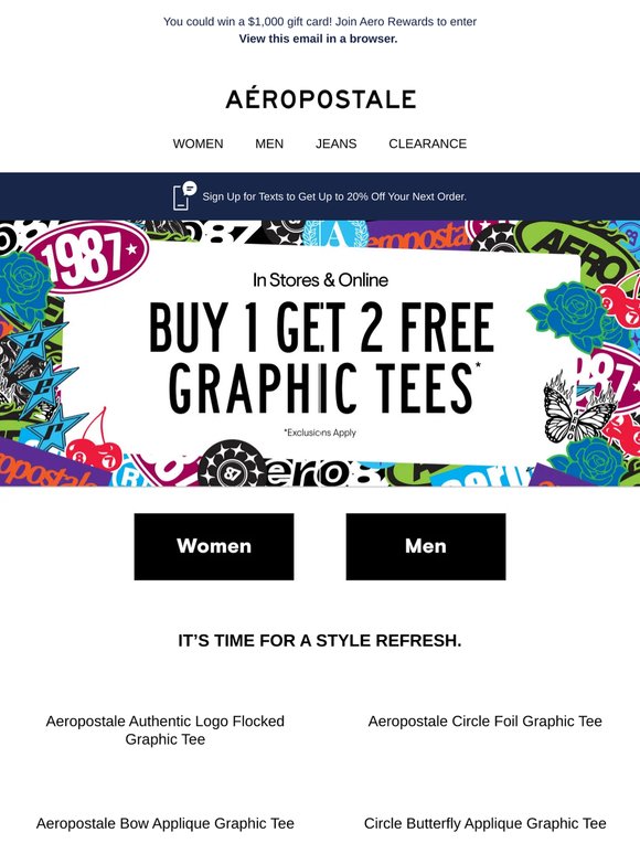 FREE Tees! Buy 1, Get 2 Free Graphics🤪