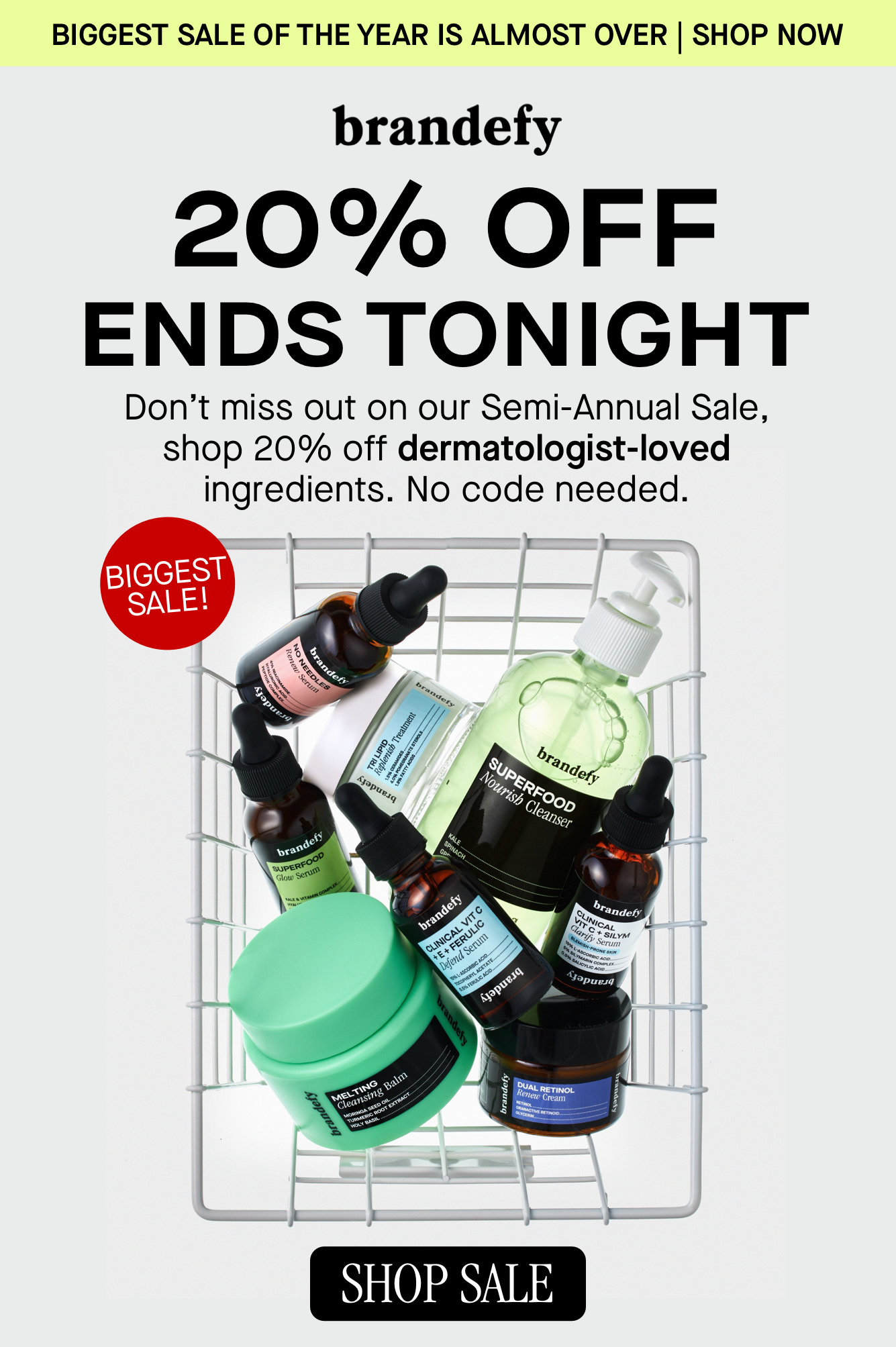 20% Off Ends Tonight 