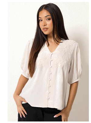 M&Co Petite Light Pink Sequin Embellished Blouse