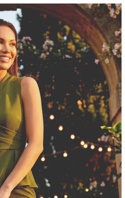 Notch Lapel Stretch Crepe Peplum Jumpsuit In Jungle Olive