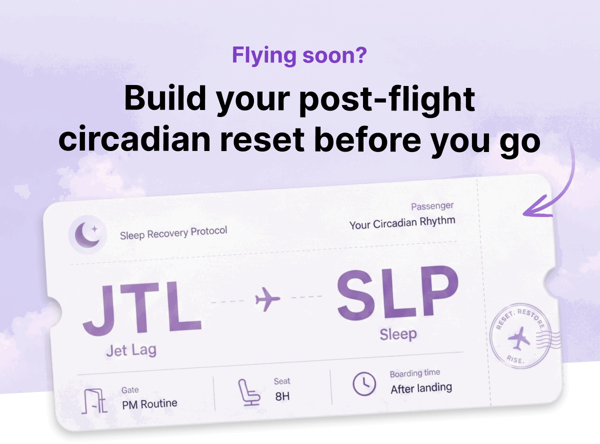 Build your post-flight circadian reset before you go