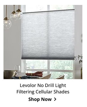 Levolor No Drill Light Filtering Cellular Shades | Shop Now >