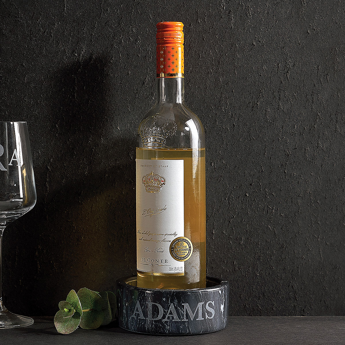 Image of Marble Wine Personalized Coaster
