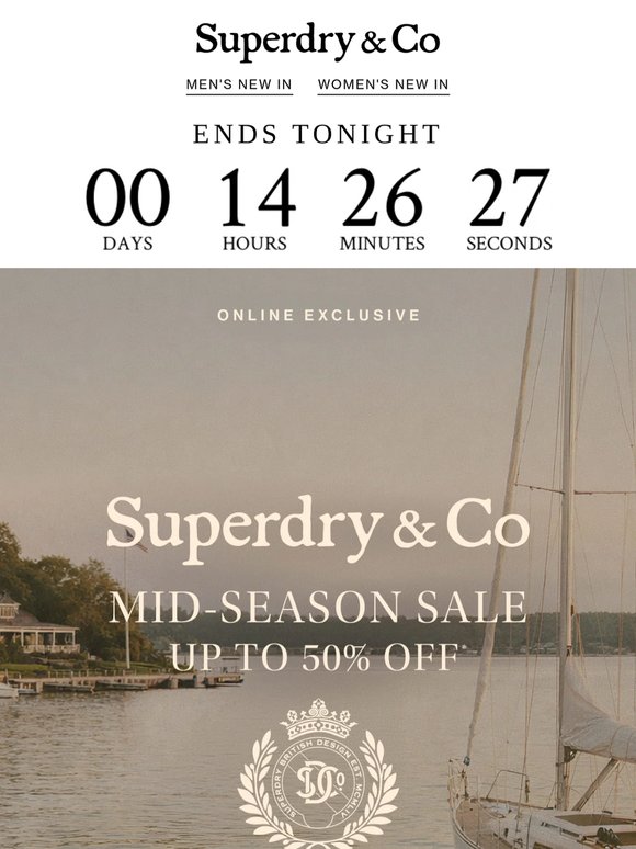 Sale Ends Tonight: Up to 50% Off