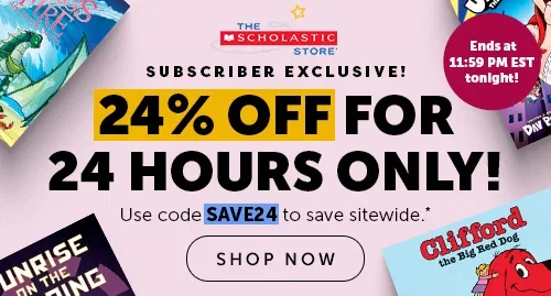 24% OFF FOR 24 HOURS ONLY! 	