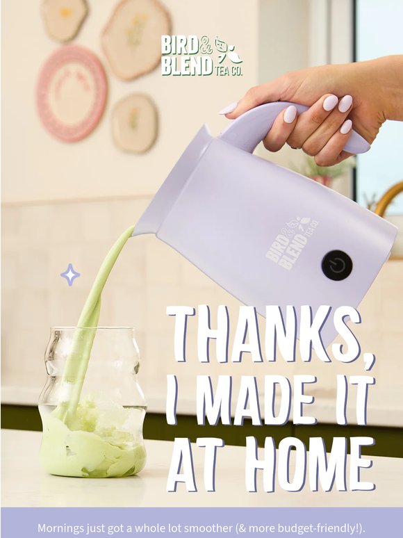 Your drink order, at home 🥤