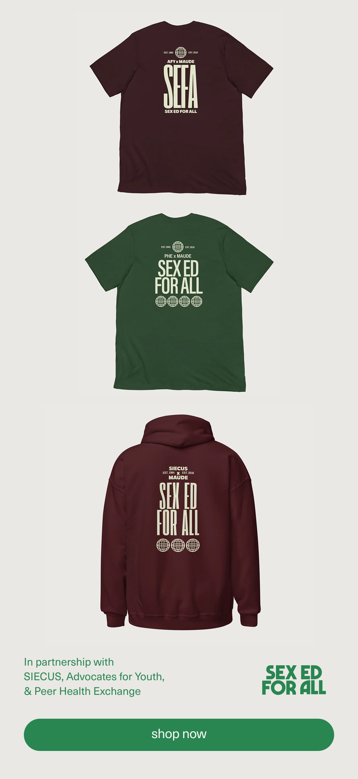 Sex Ed for All | In partnership with SIECUS, Advocates for Youth, & Peer Health Exchange | [ shop now ]