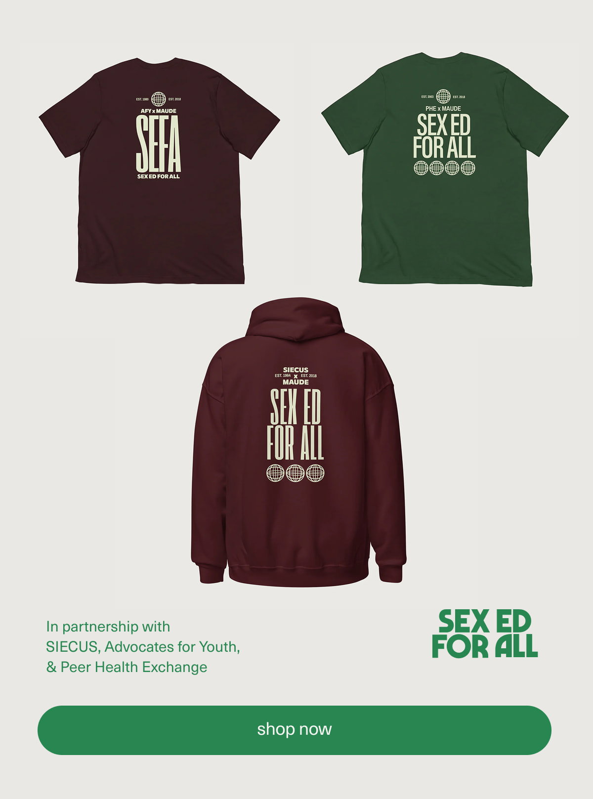 Sex Ed for All | In partnership with SIECUS, Advocates for Youth, & Peer Health Exchange | [ shop now ]