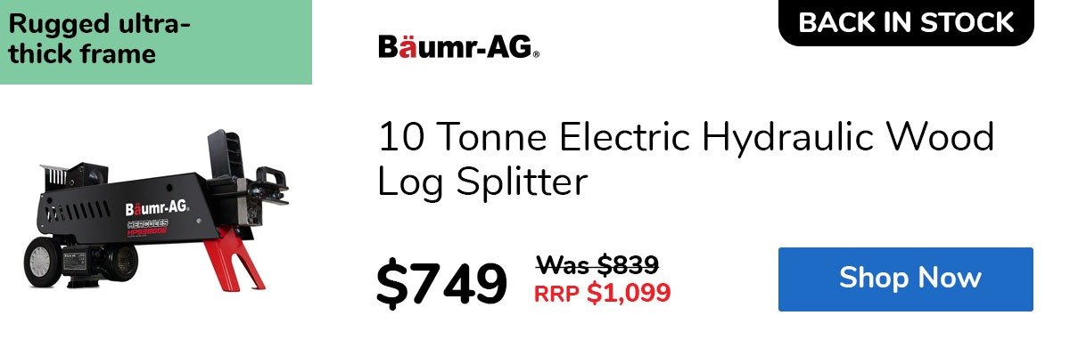 10 Tonne Electric Hydraulic Wood Log Splitter