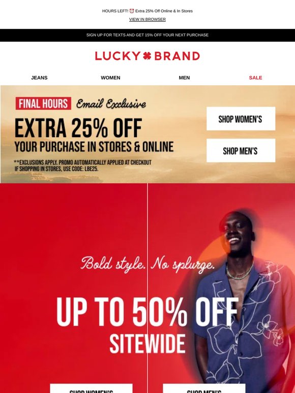 ICYMI: Up to 50%, Going On Now!