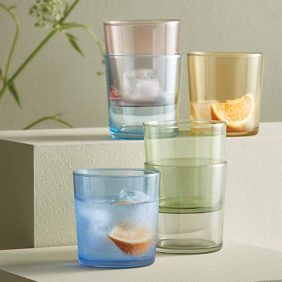 Aida Drikkeglass 34,5 cl, blandede farger, 6 stk