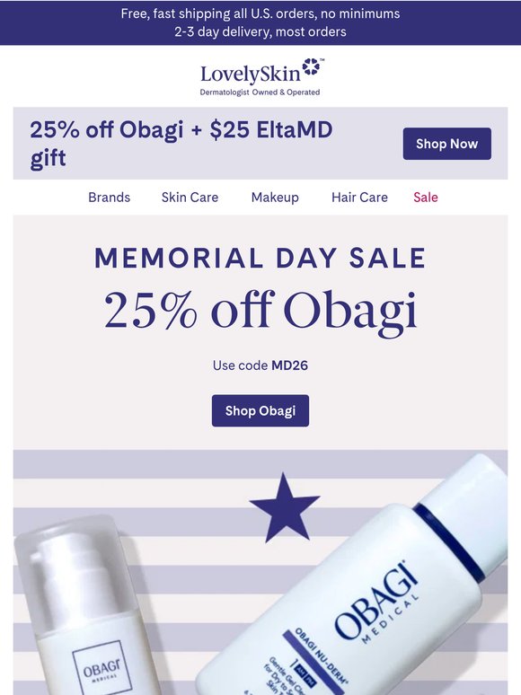 Beat the clock: 25% off Obagi ends TONIGHT!