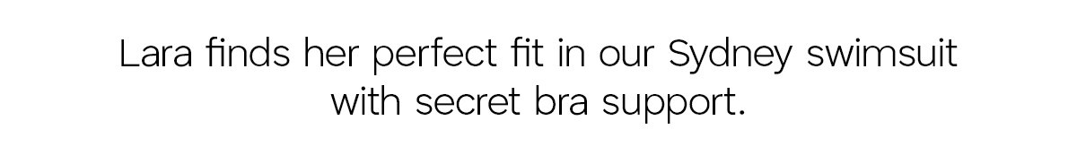 Lara (@laramil1er) finds her perfect fit in our Sydney swimsuit with secret bra support.