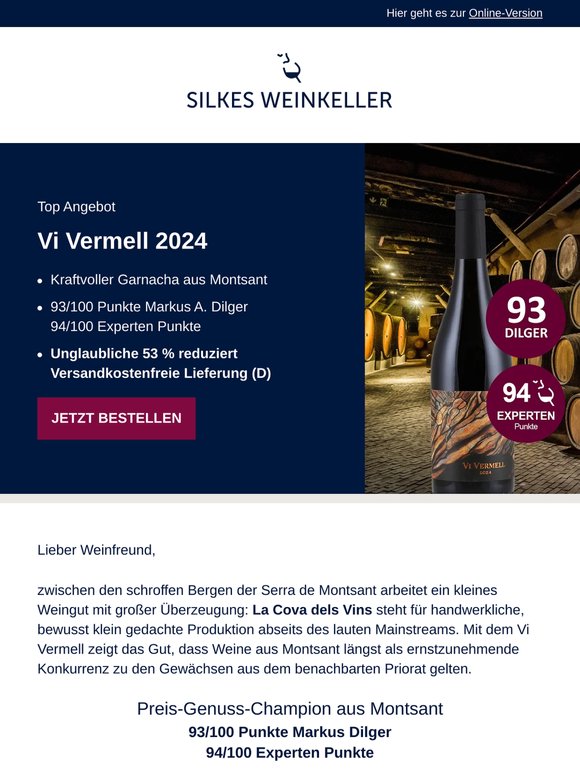 Preis-Genuss-Champion aus Montsant 53 % reduziert!
